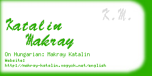 katalin makray business card